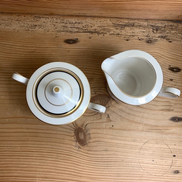 NORTAKE IVORY CHINA 7067 CORONET CREAMER AND SUGAR - Picture 9 of 10